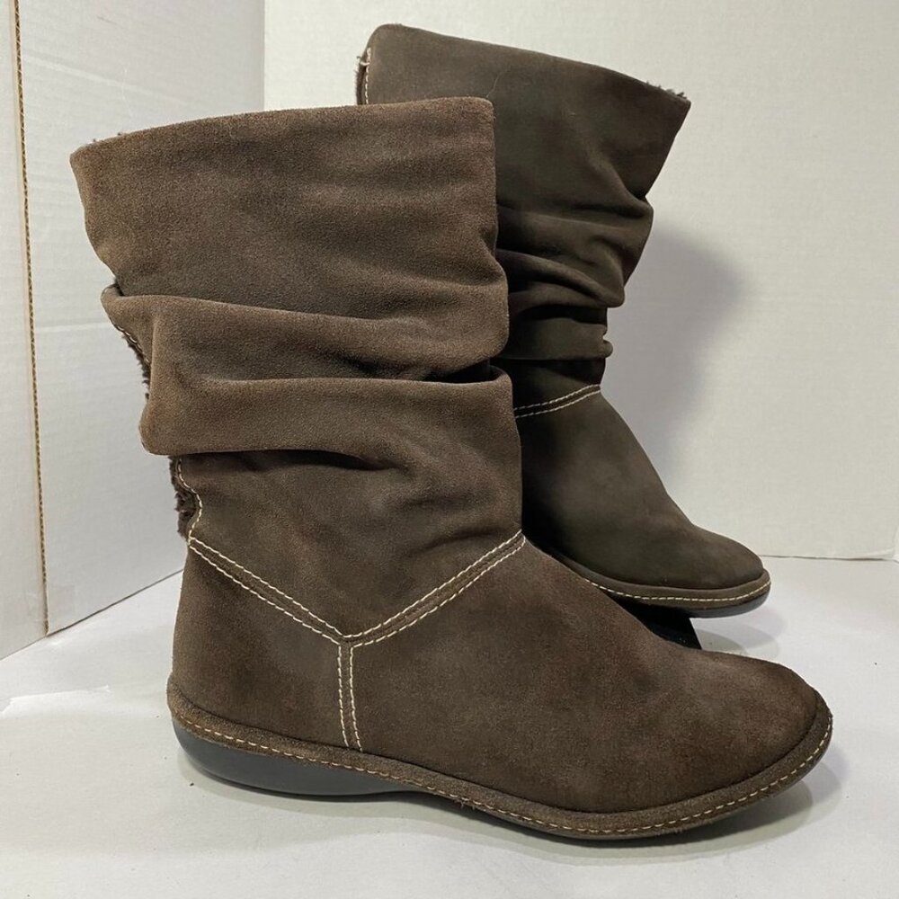 Lands’ End Brown Suede Slouch Boots Women’s 8B (EU 38.5)